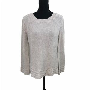 Style & Co. Flare Sleeve Contrast Boarded Sweater